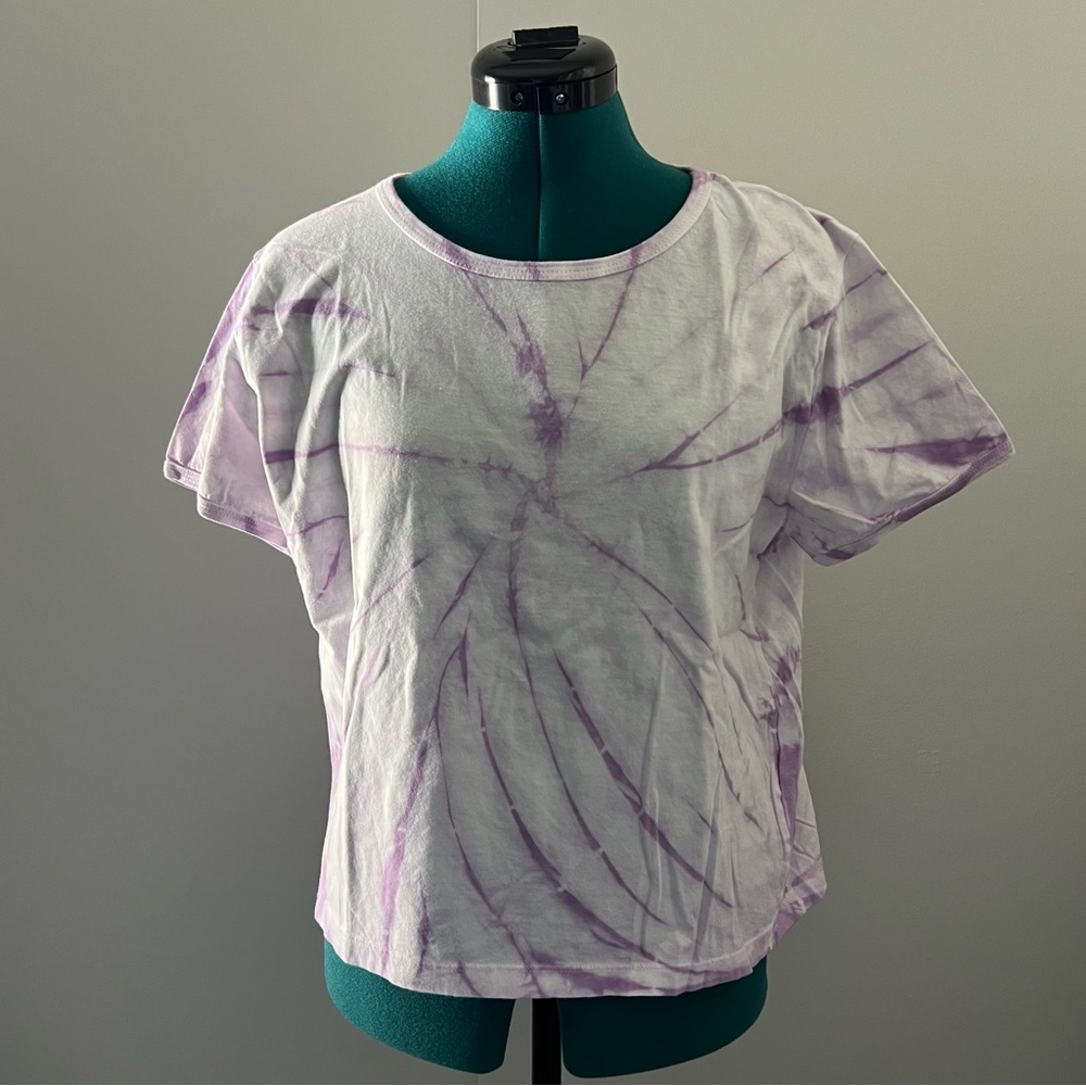 JCrew NWT Tie Dye Crop Tee L